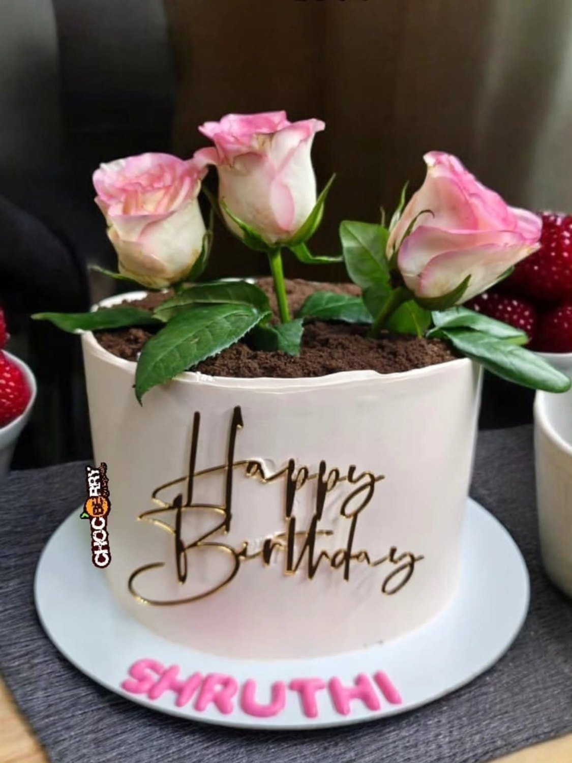 Floral birthday cake by ChocoBerry